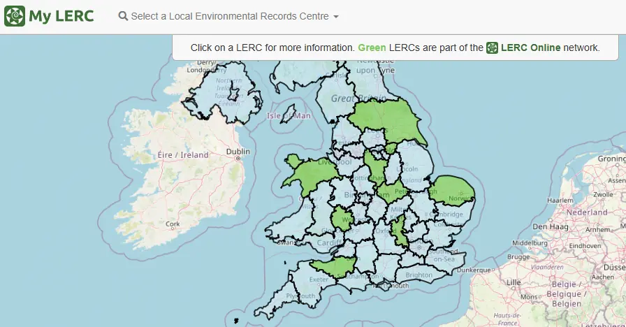 A screenshot of a map showing all My LERC users